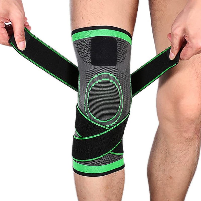 NuVigor Knee Support Brace,Compression Knee Sleeves for Men/Women,Knee Brace for Knee Pain,Arthritis, Joint Pain, Ligament Injury, Meniscus Tear, ACL, MCL, Tendonitis, Running, Sports(Green,S)